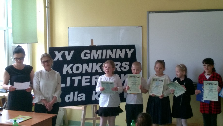 Sukcesy naszych uczniów w XV Gminnym Konkursie Literackim 